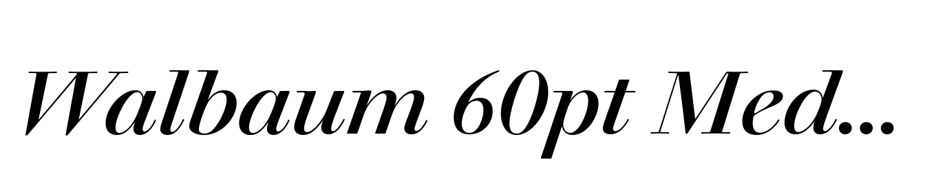 Walbaum 60pt Medium Italic